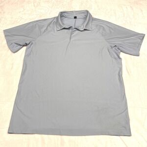 Lululemon Polo Shirt Mens L Light Blue Performance Snap Front Golf Stretch